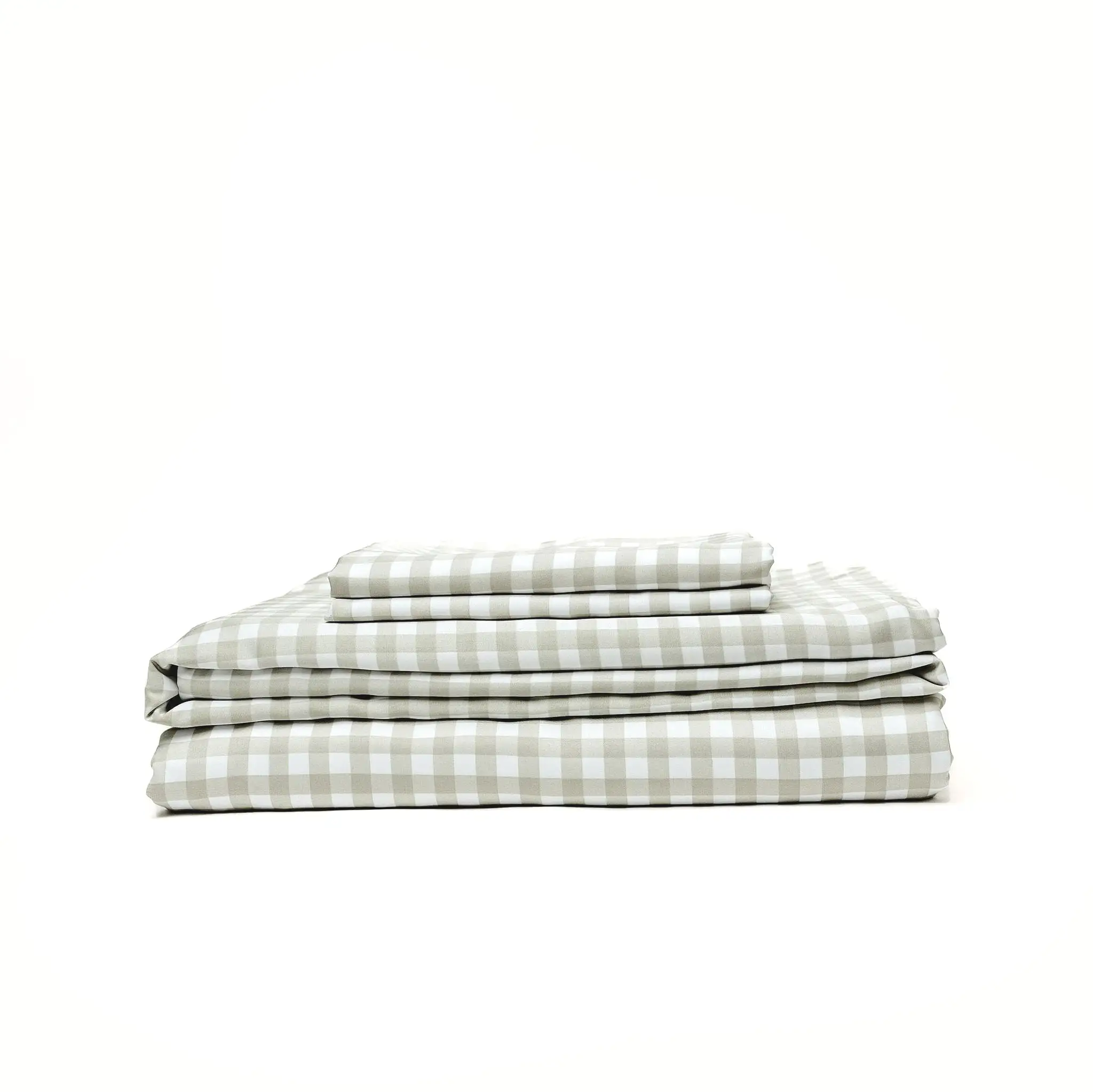 Bamboo Sheet Set – Olive Gingham Bamboo Sheet Set – Olive Gingham