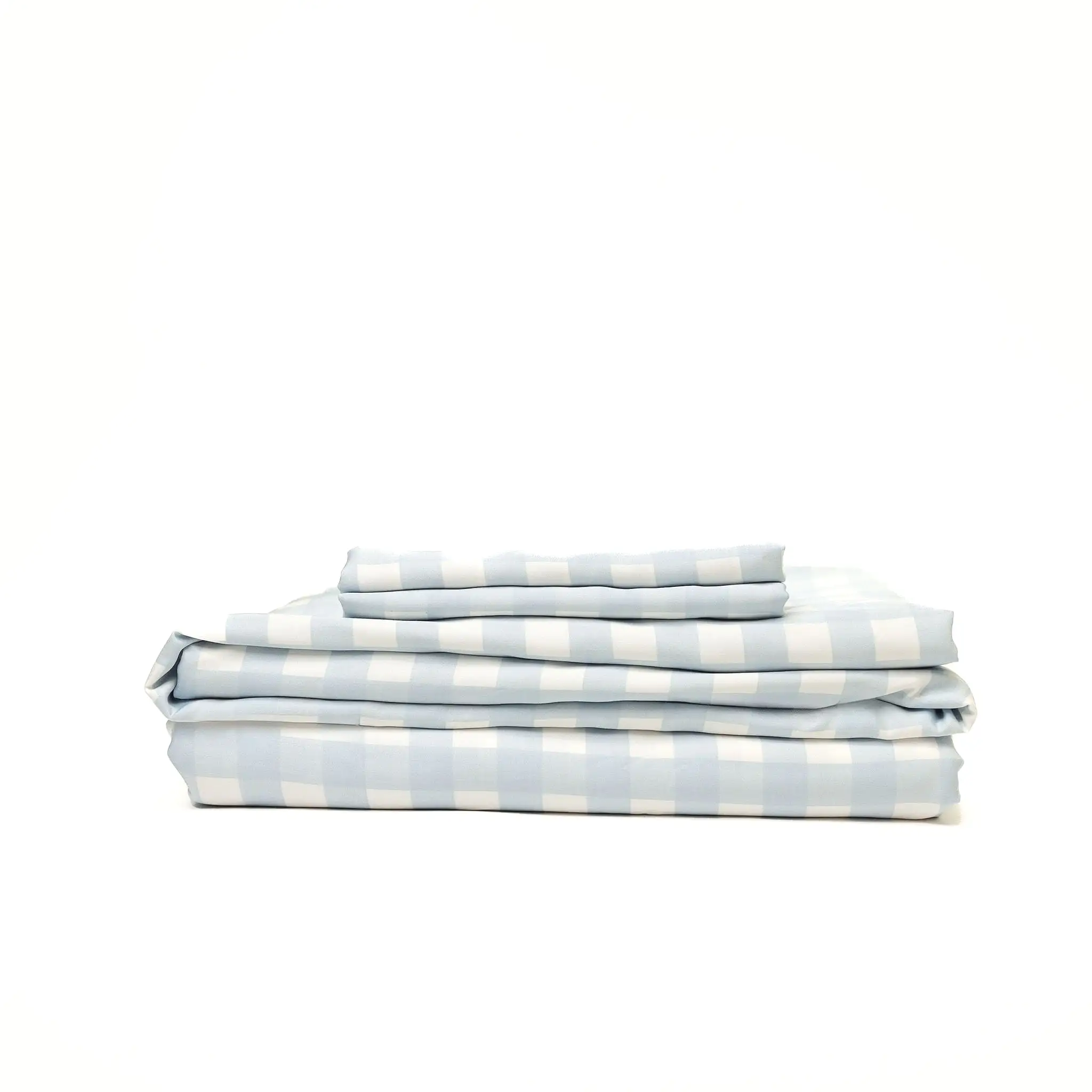 Bamboo Sheet Set – Sky Gingham Bamboo Sheet Set – Sky Gingham