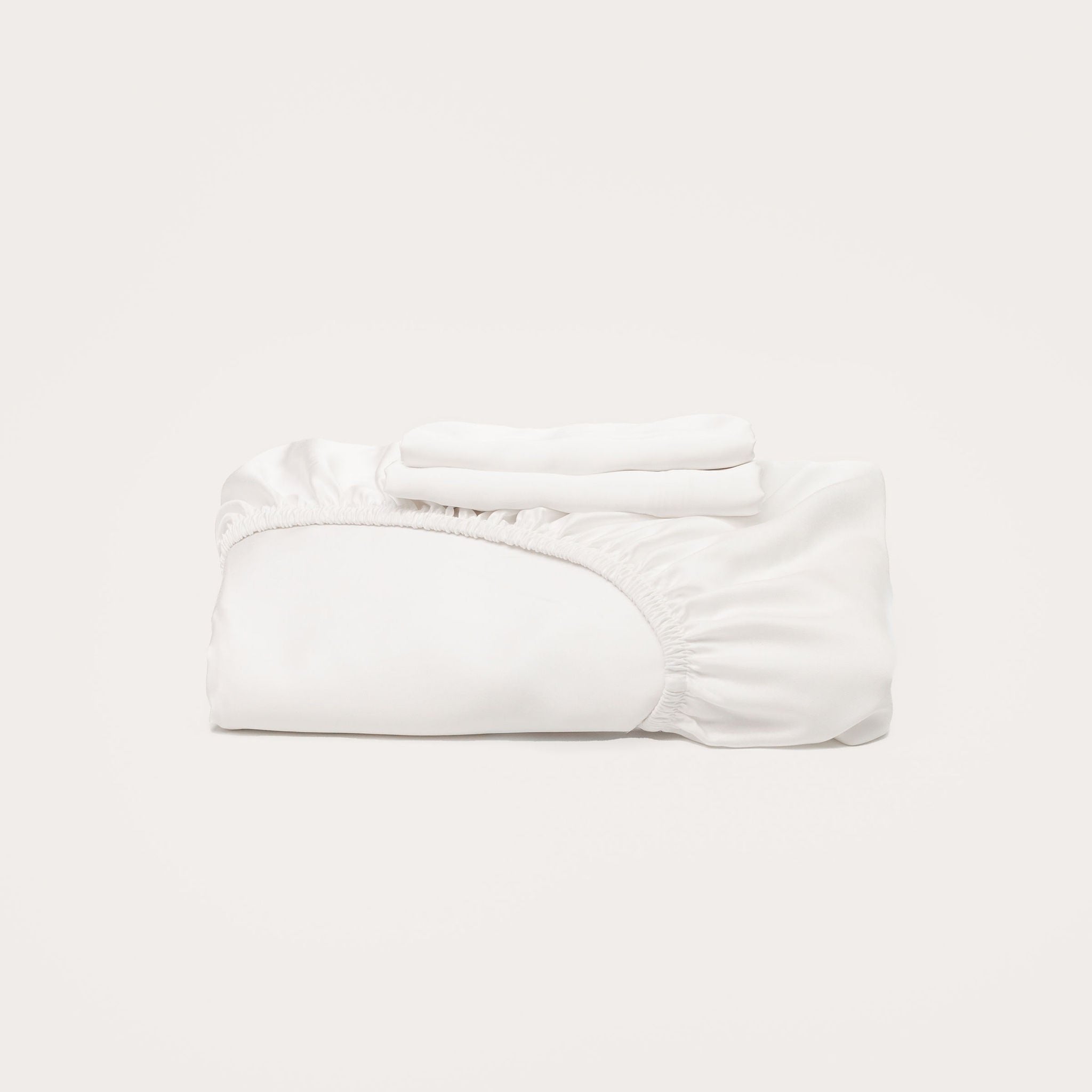 Bamboo Fitted Sheet & Pillowslips – White